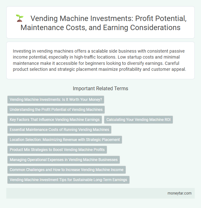 Vending Machine Investments: Profit Potential, Maintenance Costs, and Earning Considerations