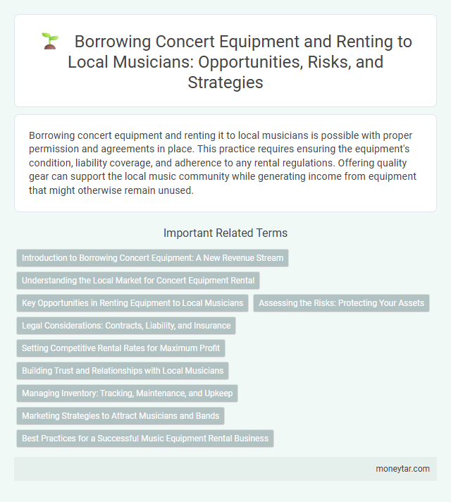 Borrowing Concert Equipment and Renting to Local Musicians: Opportunities, Risks, and Strategies
