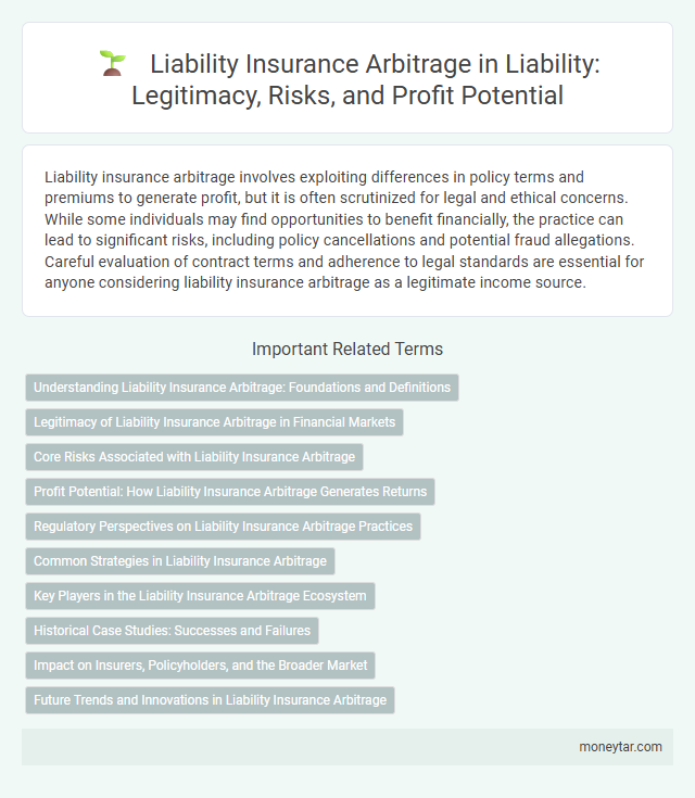 Liability Insurance Arbitrage in Liability: Legitimacy, Risks, and Profit Potential