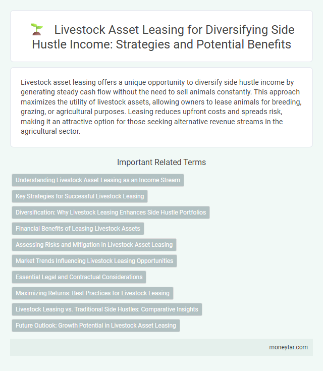 Livestock Asset Leasing for Diversifying Side Hustle Income: Strategies and Potential Benefits