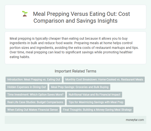 Meal Prepping Versus Eating Out: Cost Comparison and Savings Insights