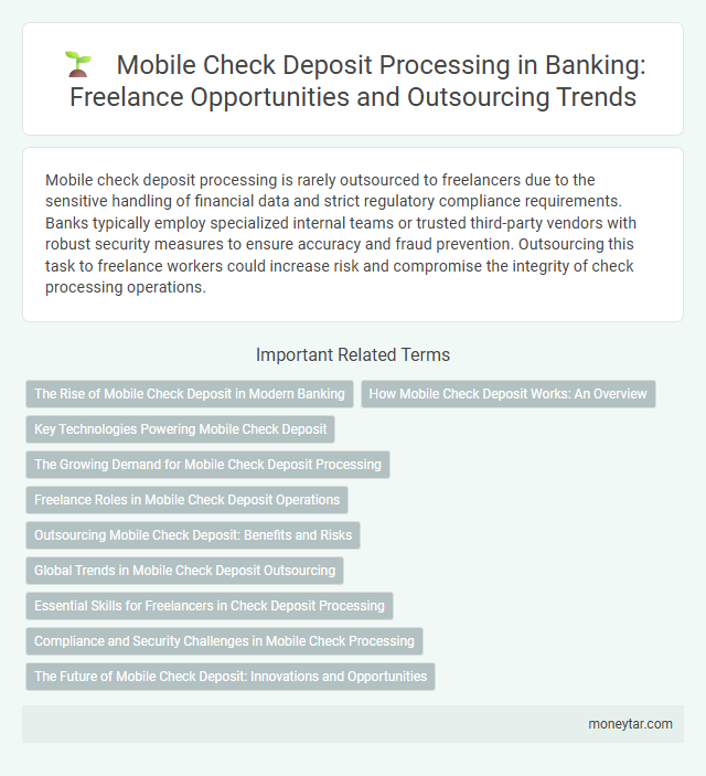 Mobile Check Deposit Processing in Banking: Freelance Opportunities and Outsourcing Trends