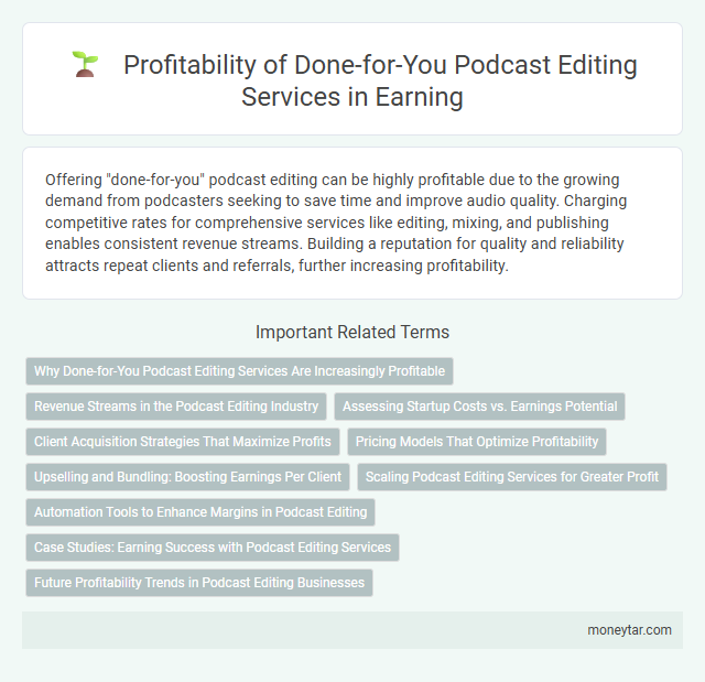 Profitability of Done-for-You Podcast Editing Services in Earning