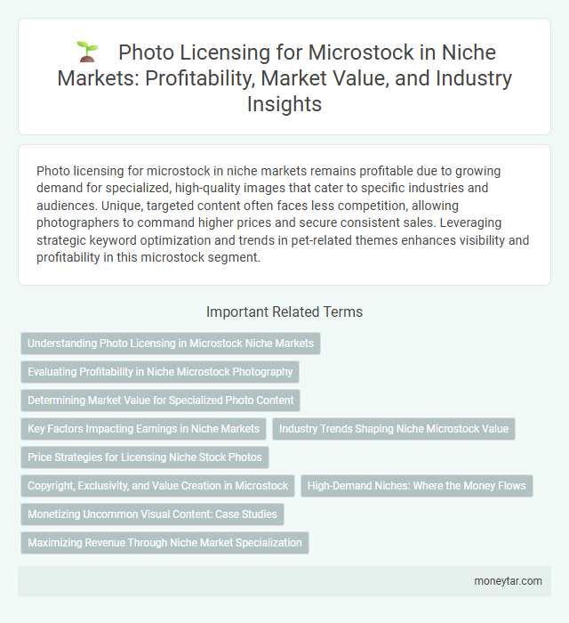 Photo Licensing for Microstock in Niche Markets: Profitability, Market Value, and Industry Insights