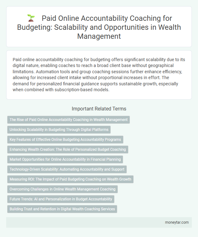 Paid Online Accountability Coaching for Budgeting: Scalability and Opportunities in Wealth Management