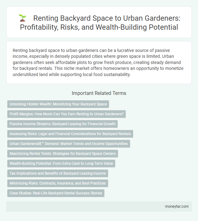Renting Backyard Space to Urban Gardeners: Profitability, Risks, and Wealth-Building Potential
