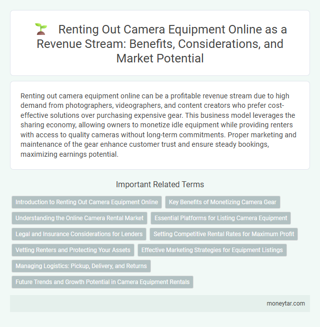 Renting Out Camera Equipment Online as a Revenue Stream: Benefits, Considerations, and Market Potential