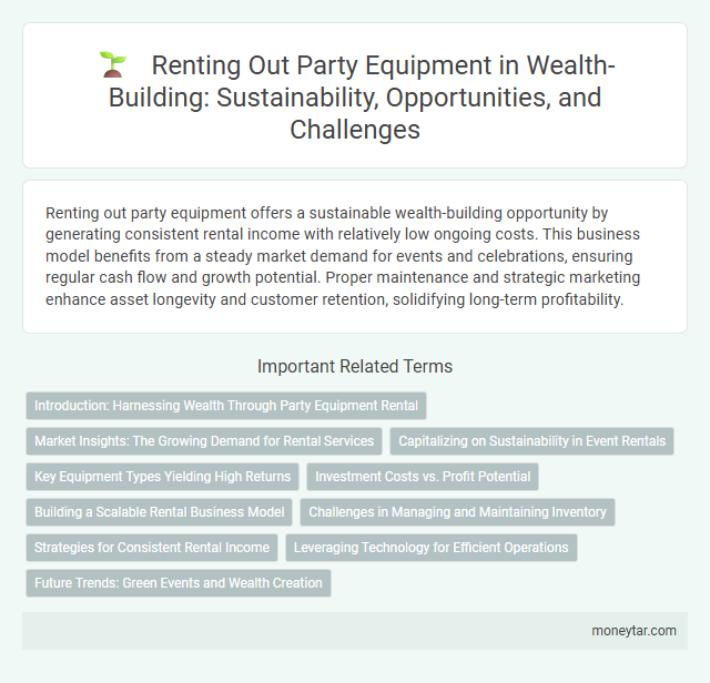 Renting Out Party Equipment in Wealth-Building: Sustainability, Opportunities, and Challenges
