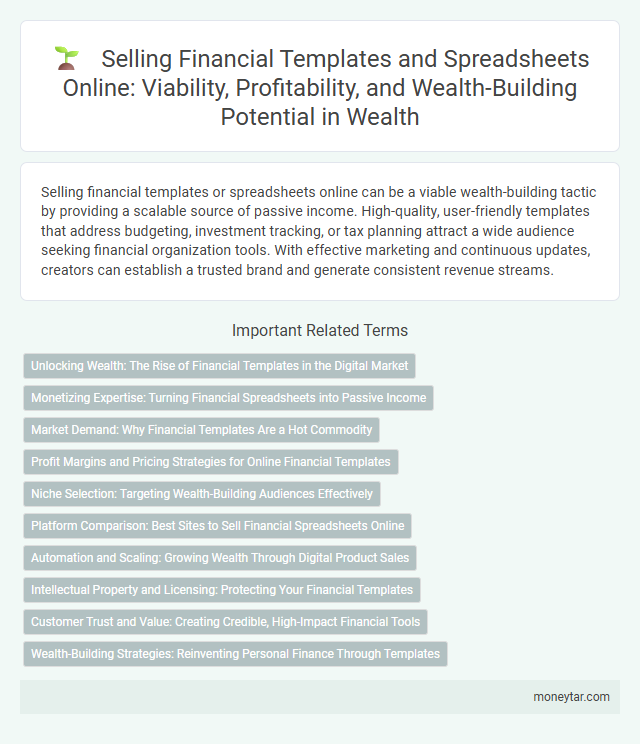 Selling Financial Templates and Spreadsheets Online: Viability, Profitability, and Wealth-Building Potential in Wealth