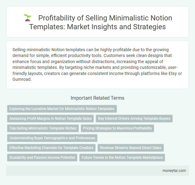 Profitability of Selling Minimalistic Notion Templates: Market Insights and Strategies