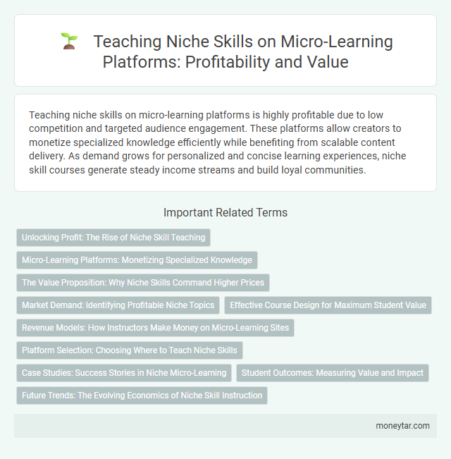 Teaching Niche Skills on Micro-Learning Platforms: Profitability and Value
