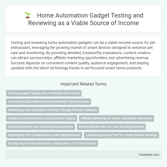Home Automation Gadget Testing and Reviewing as a Viable Source of Income