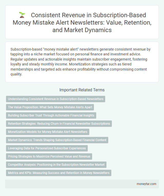 Consistent Revenue in Subscription-Based Money Mistake Alert Newsletters: Value, Retention, and Market Dynamics