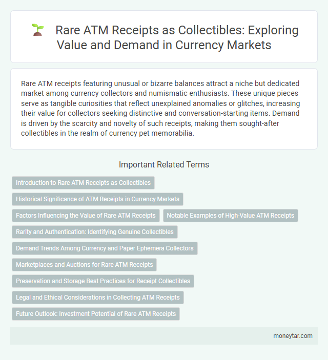 Rare ATM Receipts as Collectibles: Exploring Value and Demand in Currency Markets