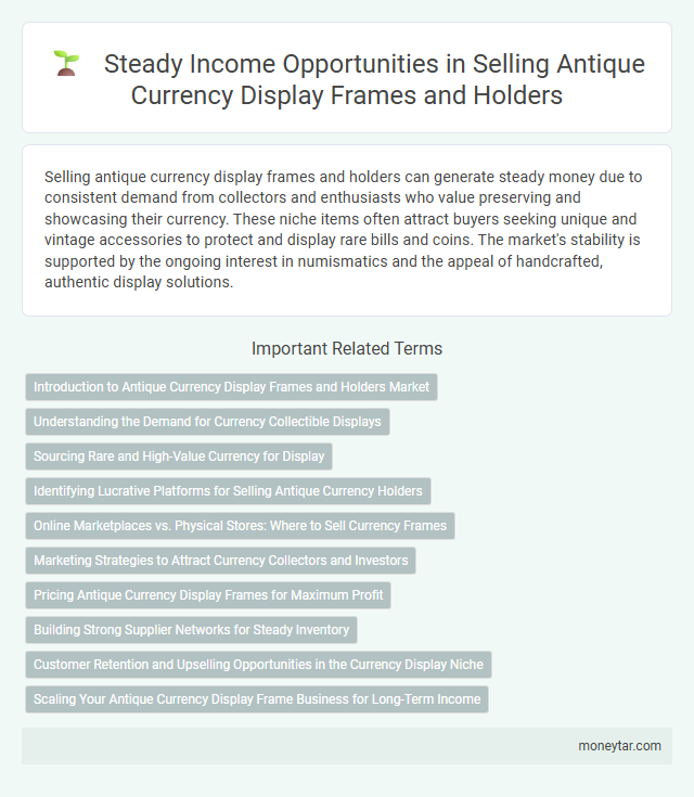 Steady Income Opportunities in Selling Antique Currency Display Frames and Holders