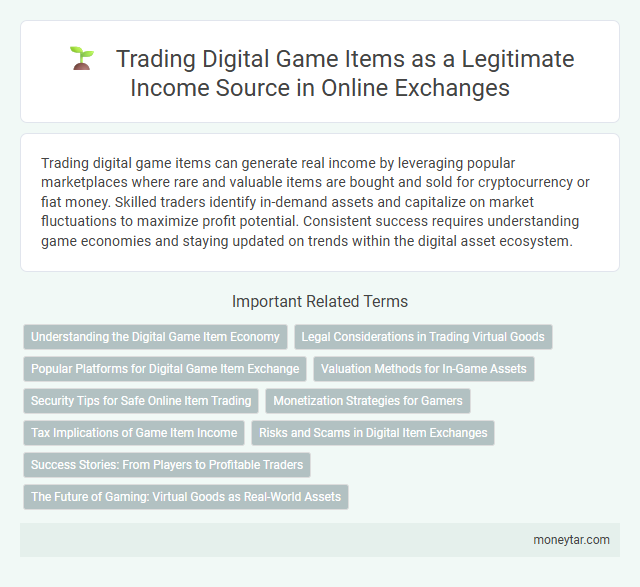 Trading Digital Game Items as a Legitimate Income Source in Online Exchanges