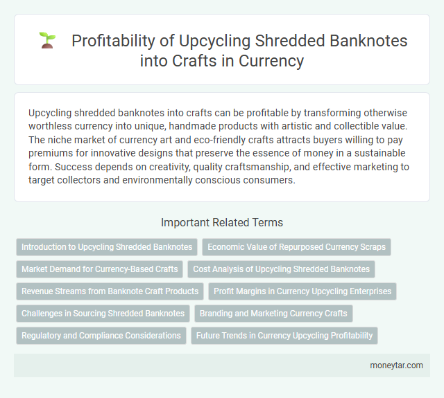 Profitability of Upcycling Shredded Banknotes into Crafts in Currency