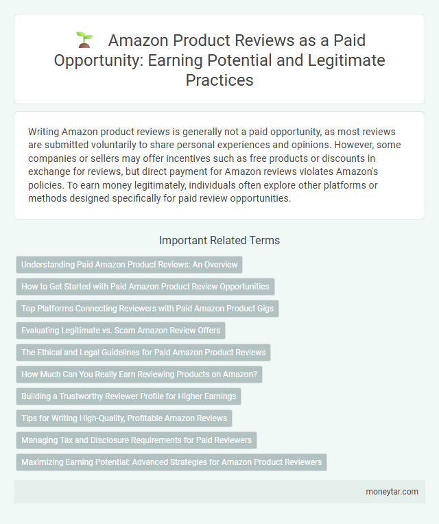 Amazon Product Reviews as a Paid Opportunity: Earning Potential and Legitimate Practices