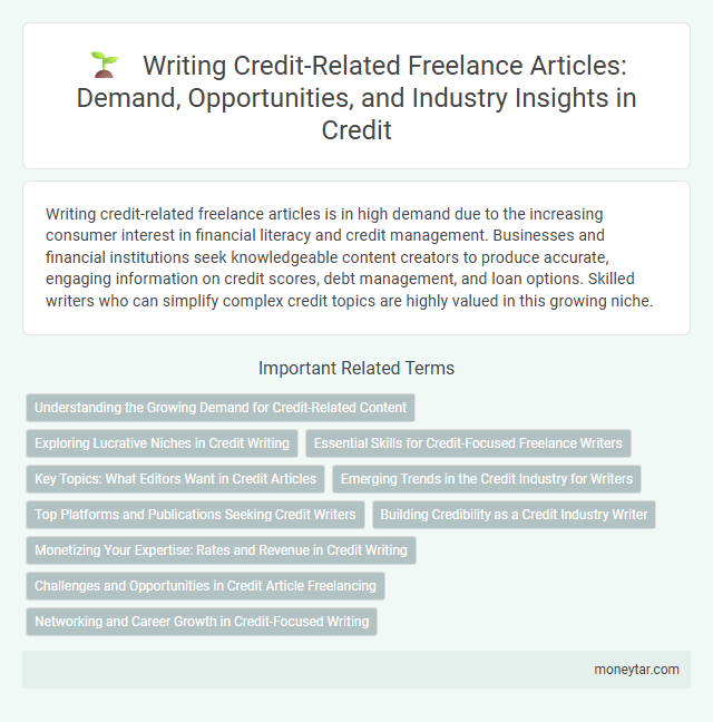 Writing Credit-Related Freelance Articles: Demand, Opportunities, and Industry Insights in Credit
