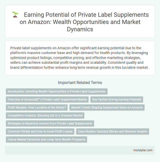 Earning Potential of Private Label Supplements on Amazon: Wealth Opportunities and Market Dynamics