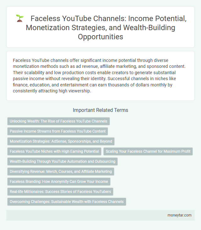Faceless YouTube Channels: Income Potential, Monetization Strategies, and Wealth-Building Opportunities