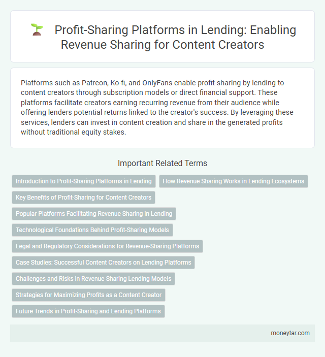 Profit-Sharing Platforms in Lending: Enabling Revenue Sharing for Content Creators