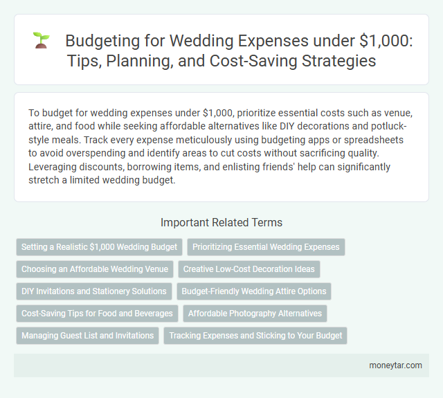 Budgeting for Wedding Expenses under $1,000: Tips, Planning, and Cost-Saving Strategies