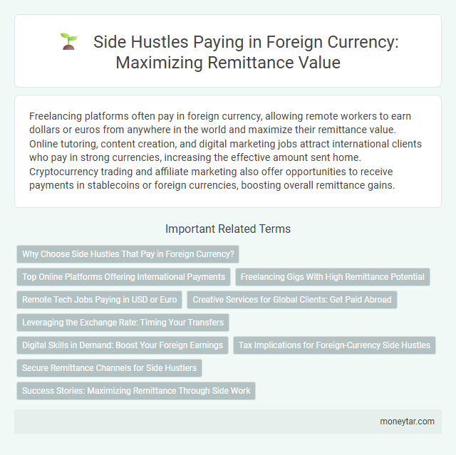 Side Hustles Paying in Foreign Currency: Maximizing Remittance Value