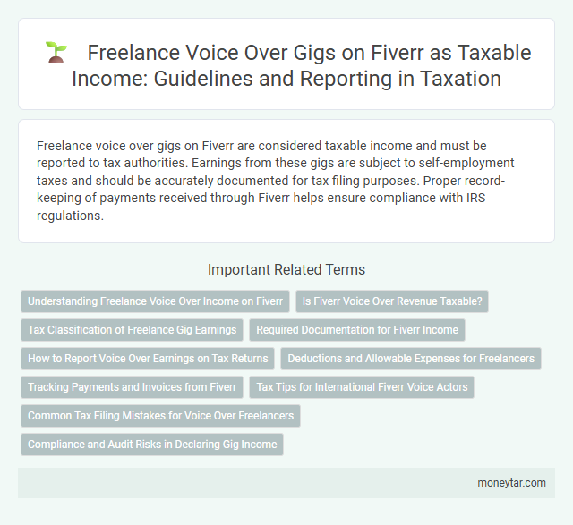Freelance Voice Over Gigs on Fiverr as Taxable Income: Guidelines and Reporting in Taxation