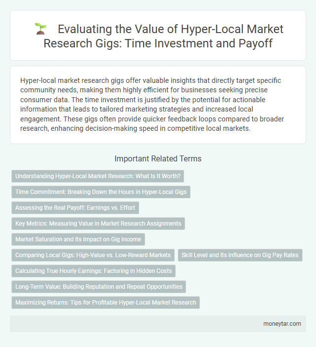 Evaluating the Value of Hyper-Local Market Research Gigs: Time Investment and Payoff