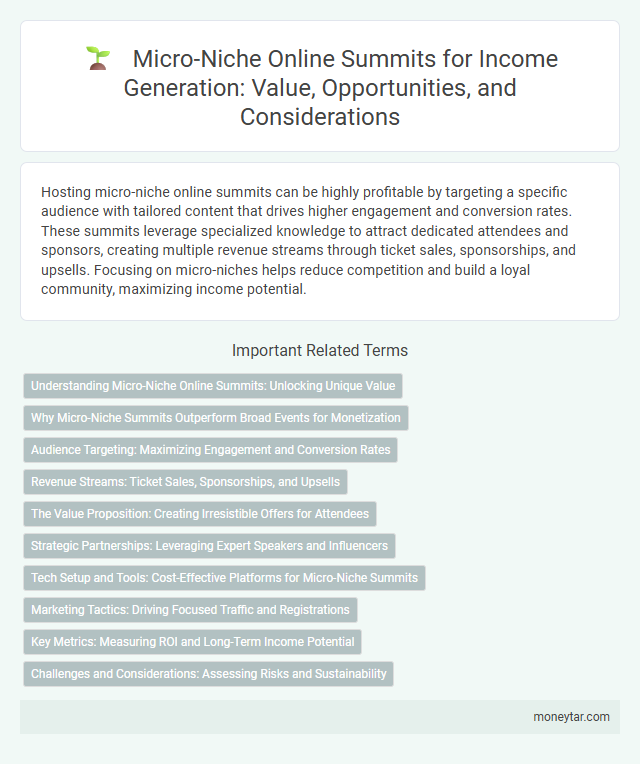 Micro-Niche Online Summits for Income Generation: Value, Opportunities, and Considerations