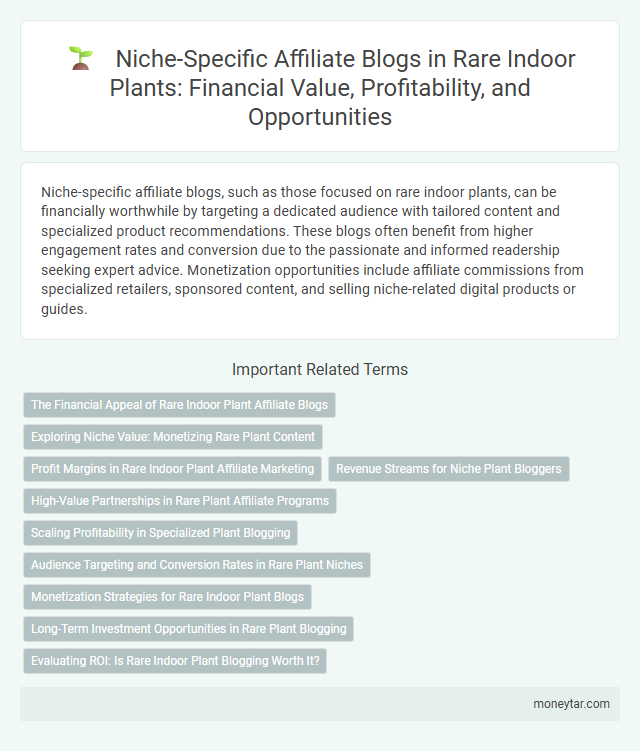 Niche-Specific Affiliate Blogs in Rare Indoor Plants: Financial Value, Profitability, and Opportunities