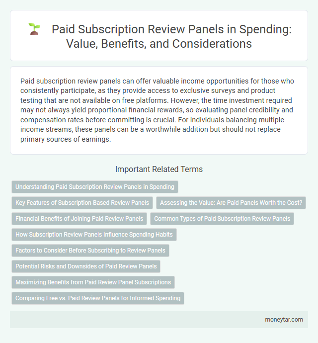 Paid Subscription Review Panels in Spending: Value, Benefits, and Considerations