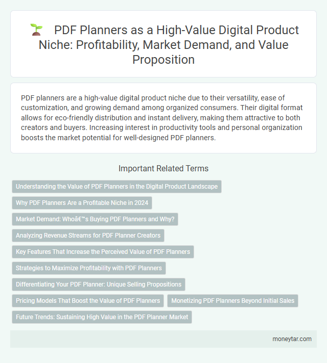 PDF Planners as a High-Value Digital Product Niche: Profitability, Market Demand, and Value Proposition