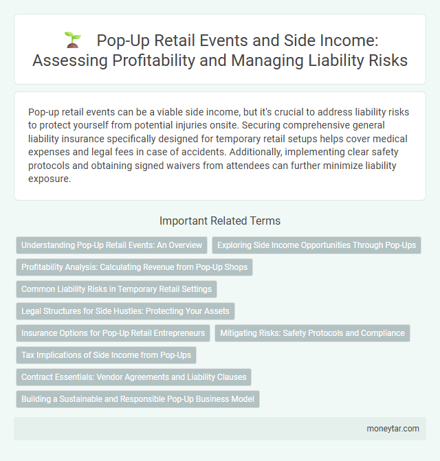 Pop-Up Retail Events and Side Income: Assessing Profitability and Managing Liability Risks