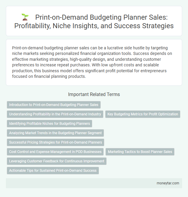 Print-on-Demand Budgeting Planner Sales: Profitability, Niche Insights, and Success Strategies