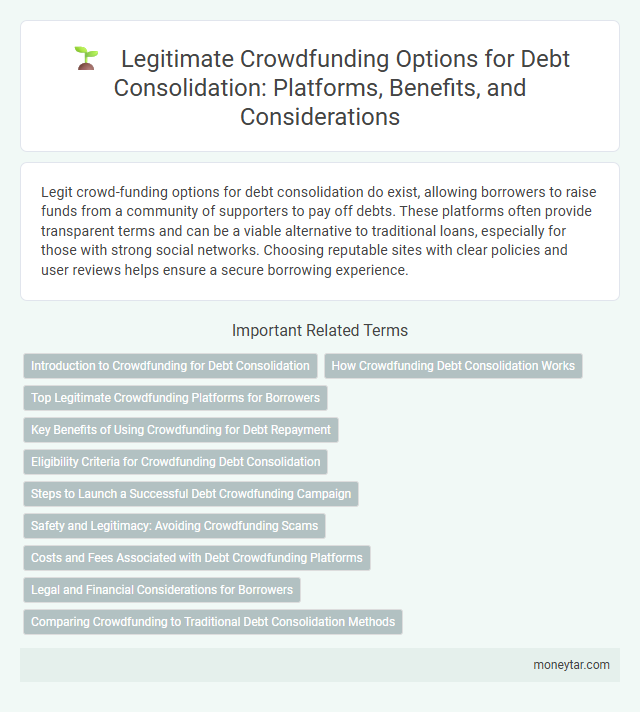 Legitimate Crowdfunding Options for Debt Consolidation: Platforms, Benefits, and Considerations