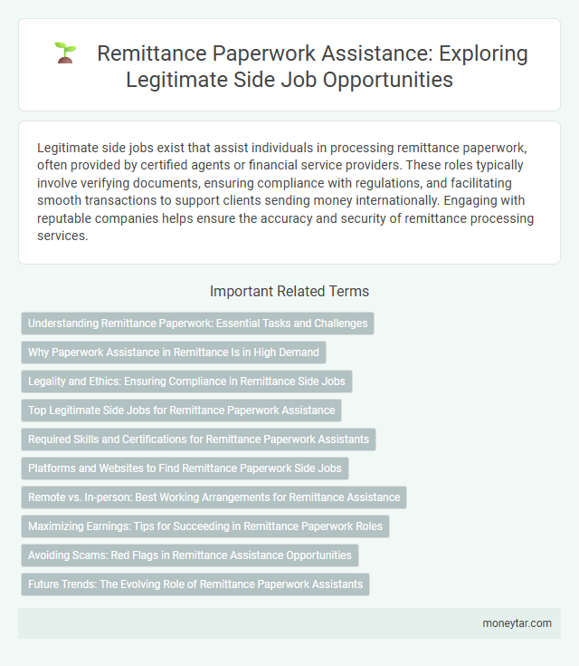 Remittance Paperwork Assistance: Exploring Legitimate Side Job Opportunities