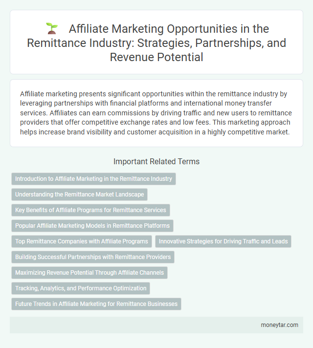 Affiliate Marketing Opportunities in the Remittance Industry: Strategies, Partnerships, and Revenue Potential