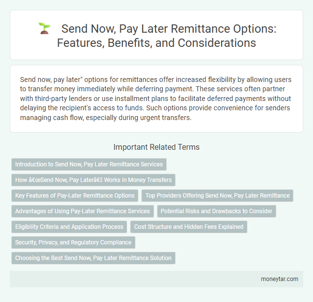 Send Now, Pay Later Remittance Options: Features, Benefits, and Considerations