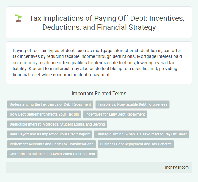 Tax Implications of Paying Off Debt: Incentives, Deductions, and Financial Strategy