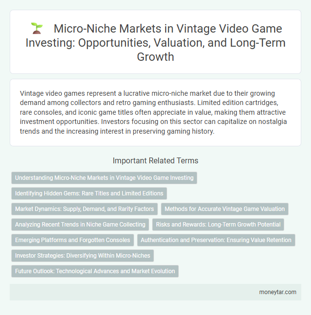 Micro-Niche Markets in Vintage Video Game Investing: Opportunities, Valuation, and Long-Term Growth
