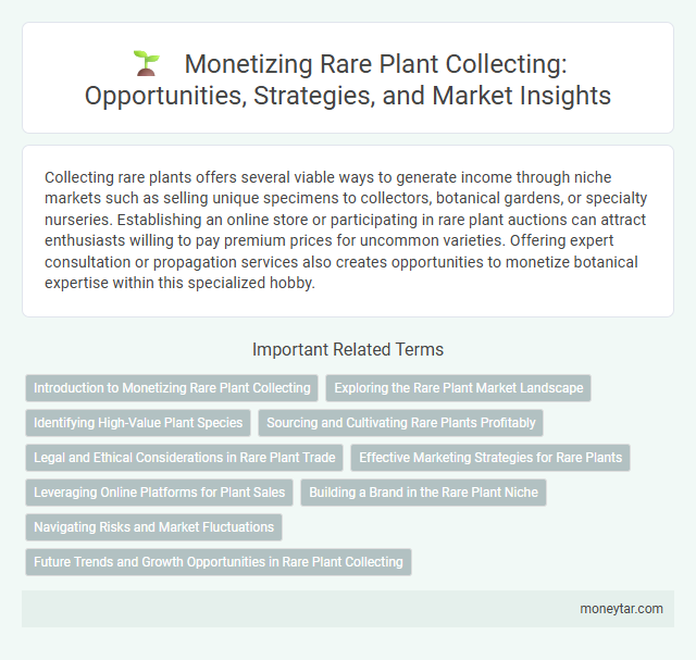 Monetizing Rare Plant Collecting: Opportunities, Strategies, and Market Insights