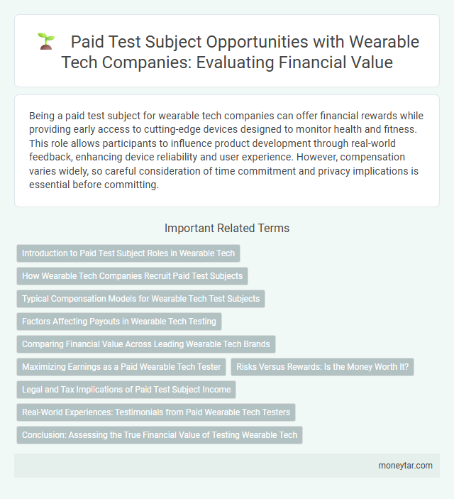 Paid Test Subject Opportunities with Wearable Tech Companies: Evaluating Financial Value
