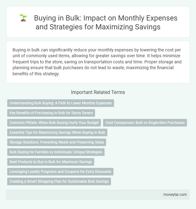 Buying in Bulk: Impact on Monthly Expenses and Strategies for Maximizing Savings