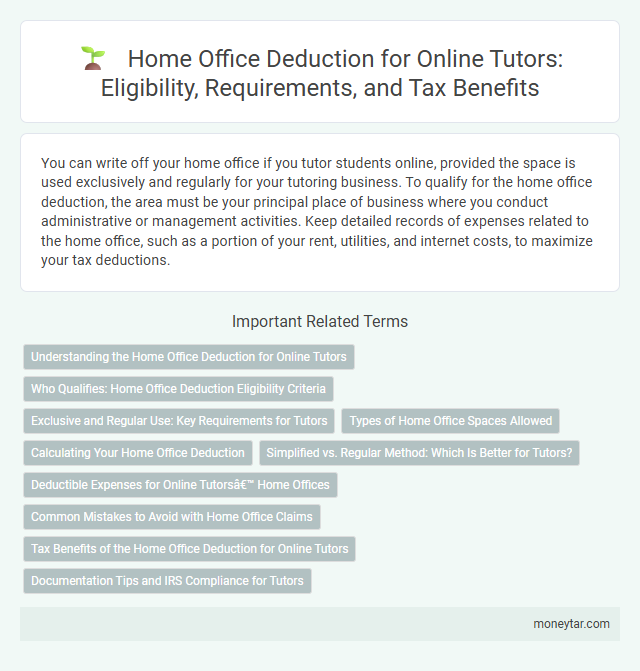 Home Office Deduction for Online Tutors: Eligibility, Requirements, and Tax Benefits