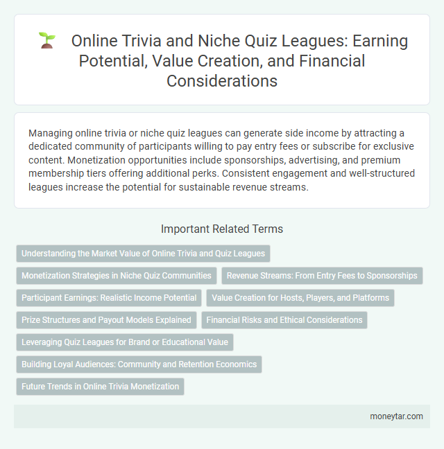 Online Trivia and Niche Quiz Leagues: Earning Potential, Value Creation, and Financial Considerations