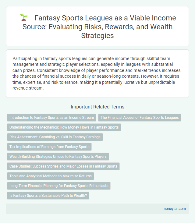 Fantasy Sports Leagues as a Viable Income Source: Evaluating Risks, Rewards, and Wealth Strategies