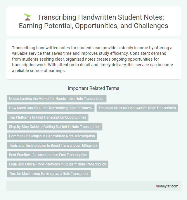 Transcribing Handwritten Student Notes: Earning Potential, Opportunities, and Challenges