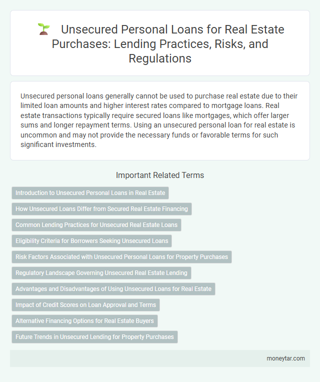Unsecured Personal Loans for Real Estate Purchases: Lending Practices, Risks, and Regulations